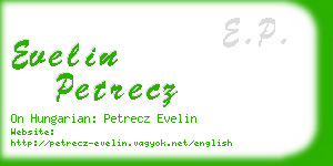 evelin petrecz business card